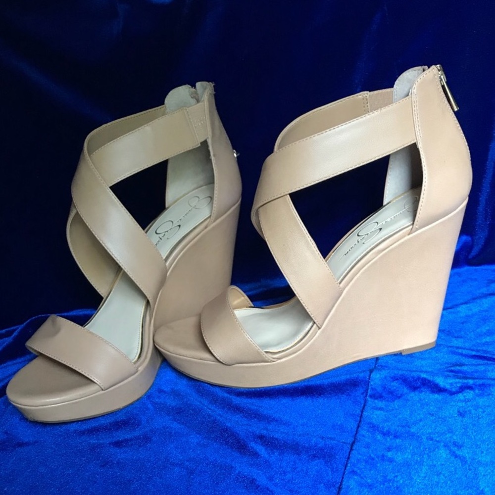 🔥SALE $10🔥 Nude” Wedges by Jessica Simpson